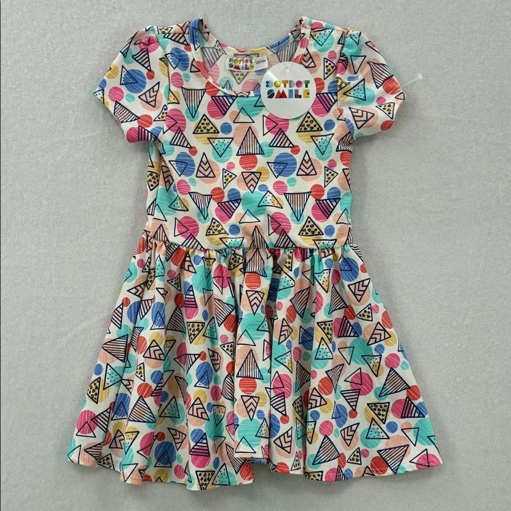 3For$20 Dot Dot Smile Colorful Geometric Kids Dress size 12/24M
